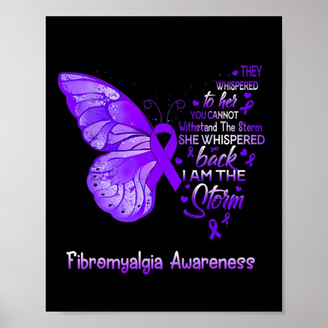 Poster Am Le Papillon de sensibilisation à la Fibromyalgi (Devant)