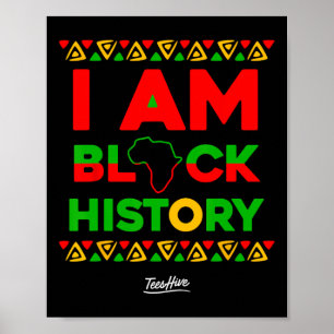 Poster Am Noir Histoire Afrocentrique Africain-Américain