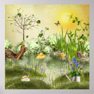 Poster am Teich