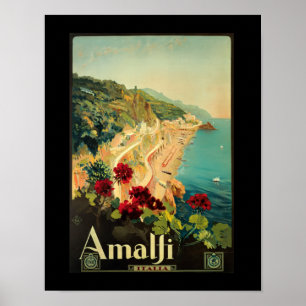 Poster Amalfi Italia Vintage Italie Voyage