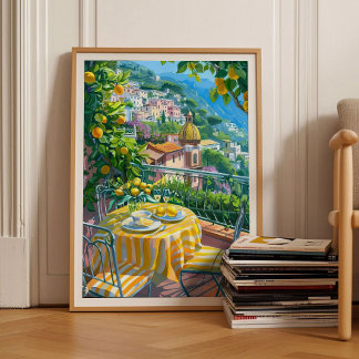 Poster Amalfi Print Amalfi Coast Illustration Amalfi Post
