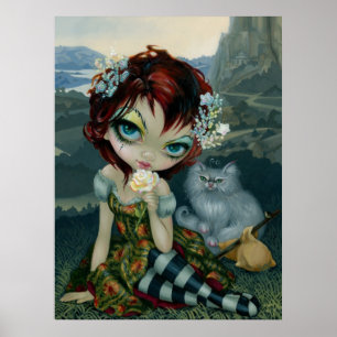 Poster Amanda Palmer Tarot : Le Fool ART IMPRIMER chat fé
