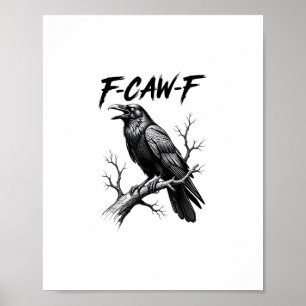 Poster Amant de corbeau F Caw F Mème Style Classique