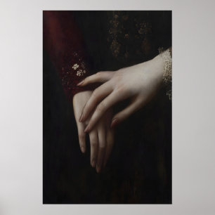 Poster Amants victoriens Art imprimable gothique mains