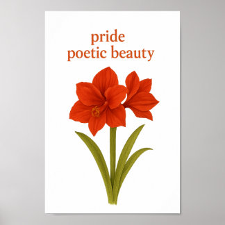 Poster Amaryllis — Fierté, beauté poétique