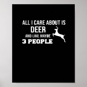 Poster Amateur de cerfs génial Style minimaliste Rétro