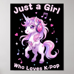 Poster Amateur de Kawaii Licorne K-p pour filles fans