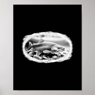 Poster Amateur de pêche à la mouche sèche pour truites de