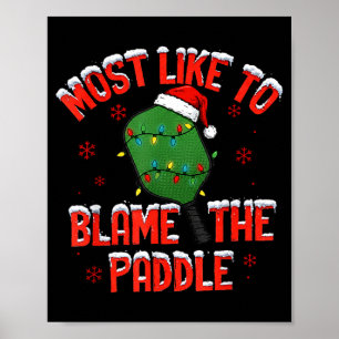 Poster amateur de pickleball de Noël le plus susceptible