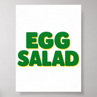 Poster Amateur de salade d'œufs humour alimentaire drôle