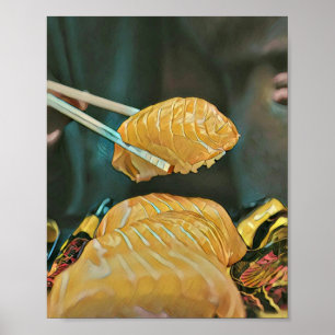 Poster Amateur de sushi asiatique