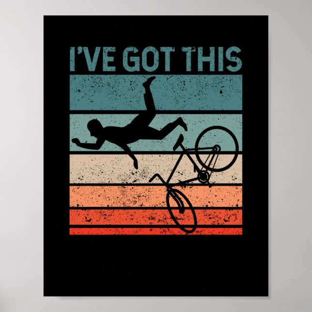 Poster Amateur de VTT Funny MTB downhill moker (Devant)