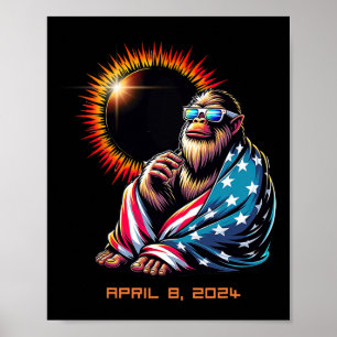 Poster Amateurs de Bigfoot Sasquatch Total Solar Eclipse 