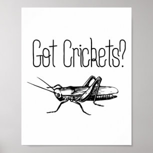 Poster Amateurs de criquets entomologie insecte rampant c