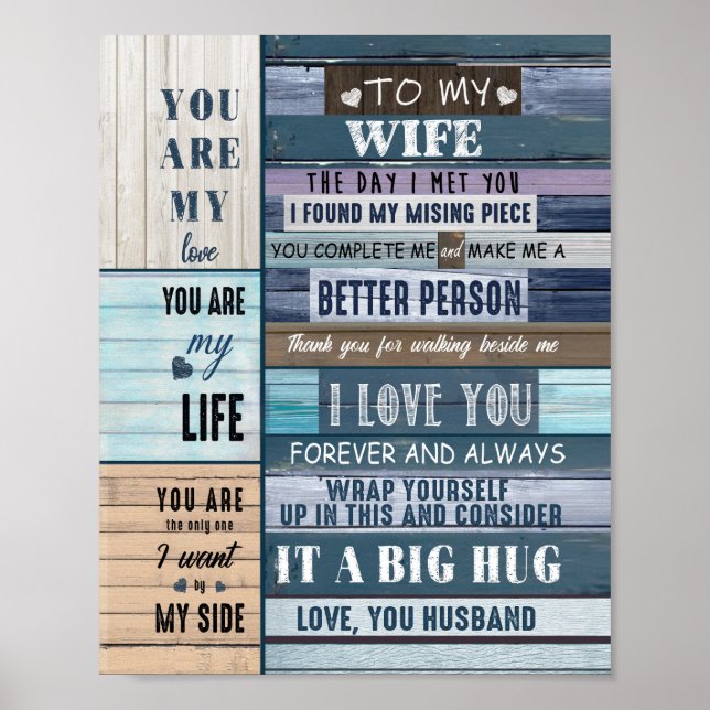 Poster Amateurs de femmes | À Ma Femme Je T'Aime Amour Ma (Devant)