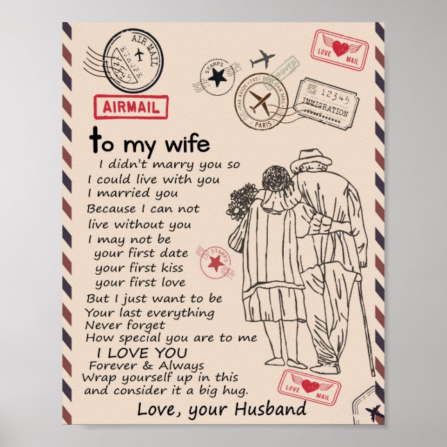 Poster Amateurs de femmes | À Ma Femme Je T'Aime Amour Ma (Devant)