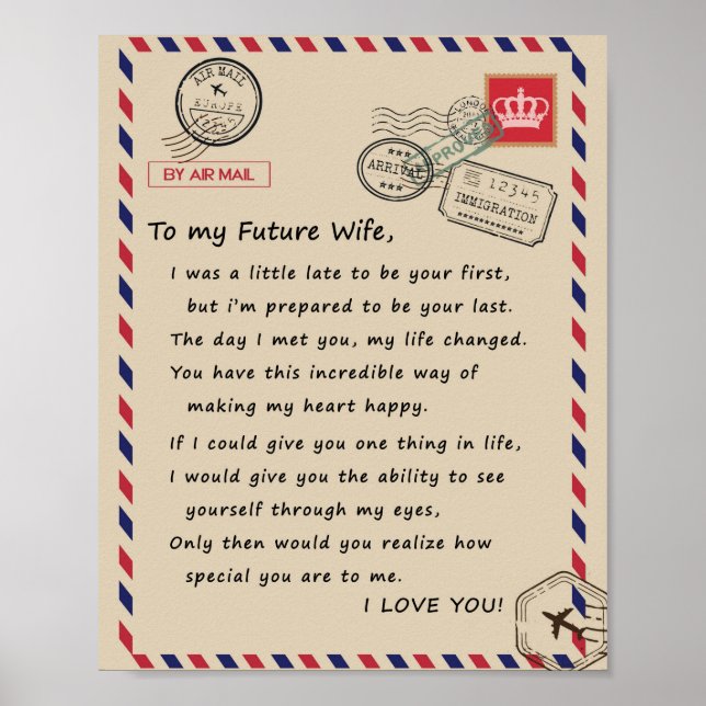 Poster Amateurs de femmes | À Ma Future Femme Je T'Aime (Devant)