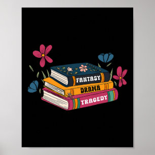 Poster Amateurs de livres Imaginaire Drama Tragedy Subtle