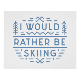 Poster Amateurs de ski amusant skieurs skieurs esthétique