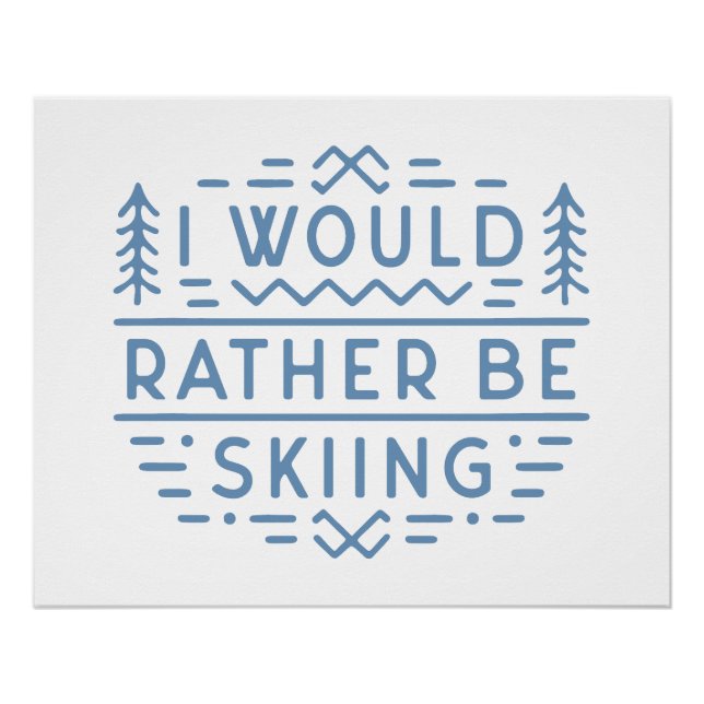 Poster Amateurs de ski amusant skieurs skieurs esthétique (Devant)