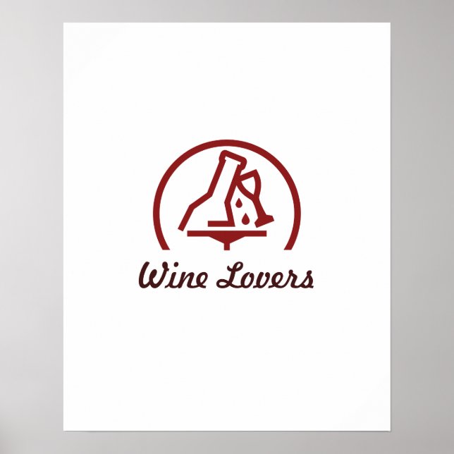 Poster Amateurs de vin (Devant)