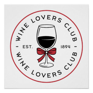 Poster Amateurs de vin rouge preppy coquette esthétique