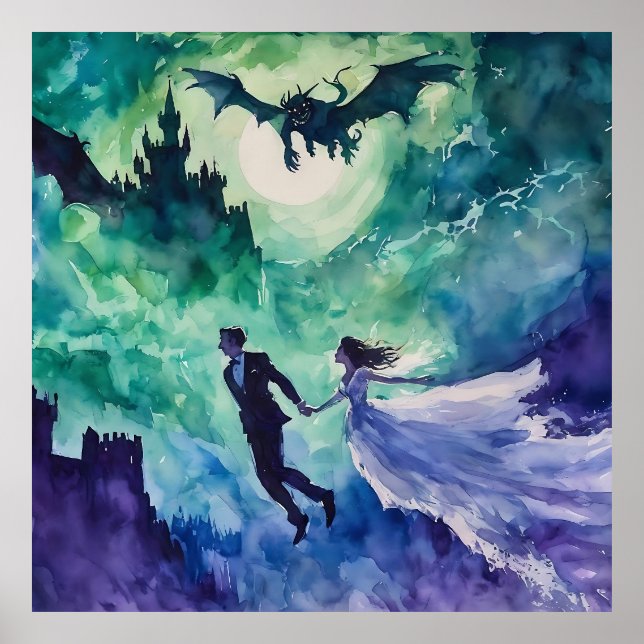 Poster Amateurs de vol - Peinture aquarelle (Devant)