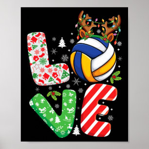 Poster Amateurs de volleyball Garçons Filles Enfants Noël