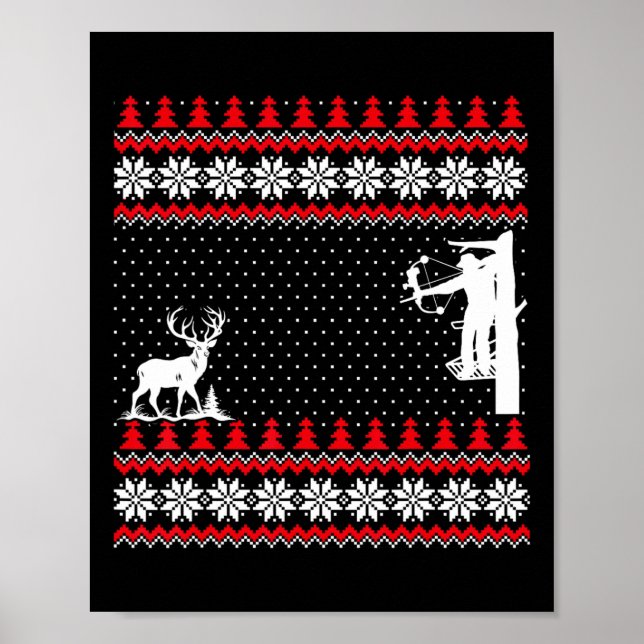 Poster Amazing Cute Funny Duck Hunter Deer Hunting Ugly C (Devant)