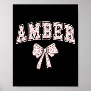 Poster Amber Coquette Bow Shirt Women Ribbon Fête des Mèr
