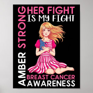 Poster Amber Forte Conscience du cancer du sein Sa lutte 