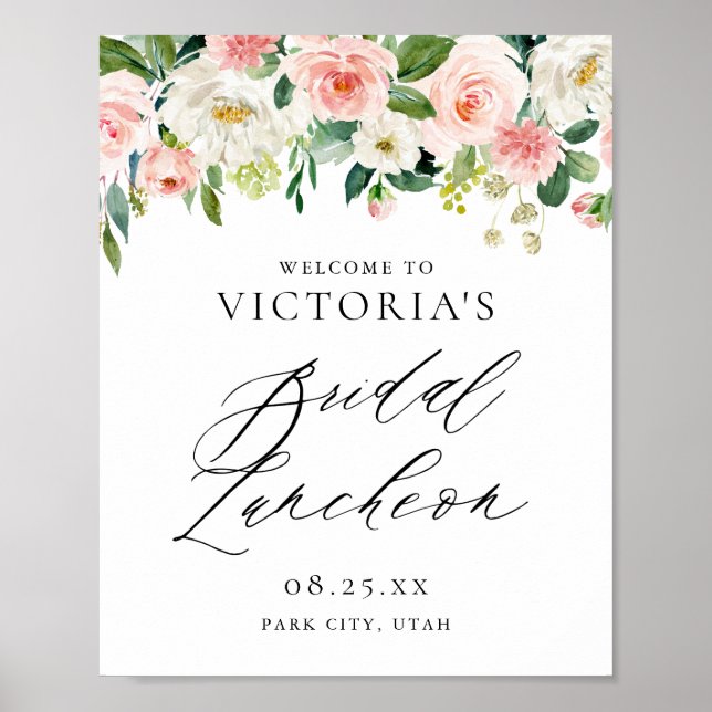 Poster Ambiance romantique Pink Florals (Devant)