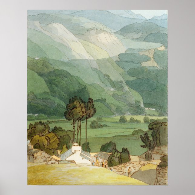 Poster Ambleside, 1786 (avec stylo et encre sur graphit) (Devant)