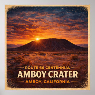 Poster Amboy Crater Californie Centenaire