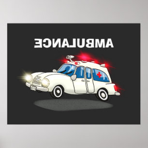 Poster Ambulance de dessin