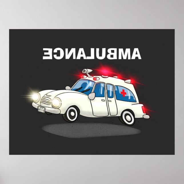 Poster Ambulance de dessin (Devant)