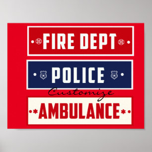 Poster Ambulance de police des incendies Thunder_Cove