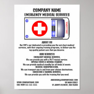 Poster Ambulance Design, EMT, Paramedic