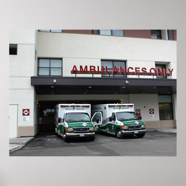 Poster : - Ambulances à l'hôpital Twin Cities (Devant)