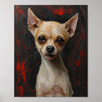 Poster Âme Déchaînée : Art Canin Expressionniste Moderne