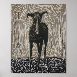 Poster Âme Déchaînée : Art Canin Expressionniste Moderne