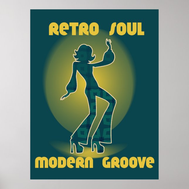 Poster Âme Rétro Groove Moderne (Devant)