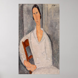 Poster Amedeo Modigliani - Madame Hanka Zborowska Leaning