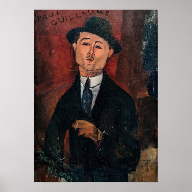 Poster Amedeo Modigliani - Paul Guillaume, Novo Pilota (Devant)