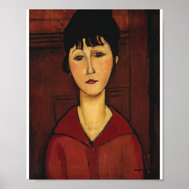 Poster Amedeo Modigliani - Responsable D'Une Jeune Fille (Devant)