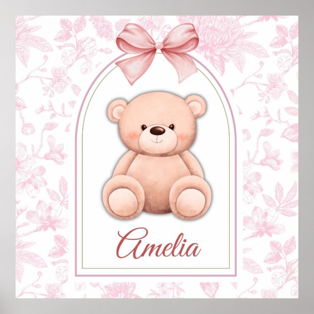 Poster Amelia | Conception personnalisée d'ours en peluch (Devant)