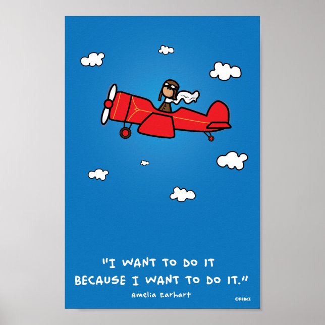 Poster Amelia Earhart 8x12 (et même ratio) (Devant)