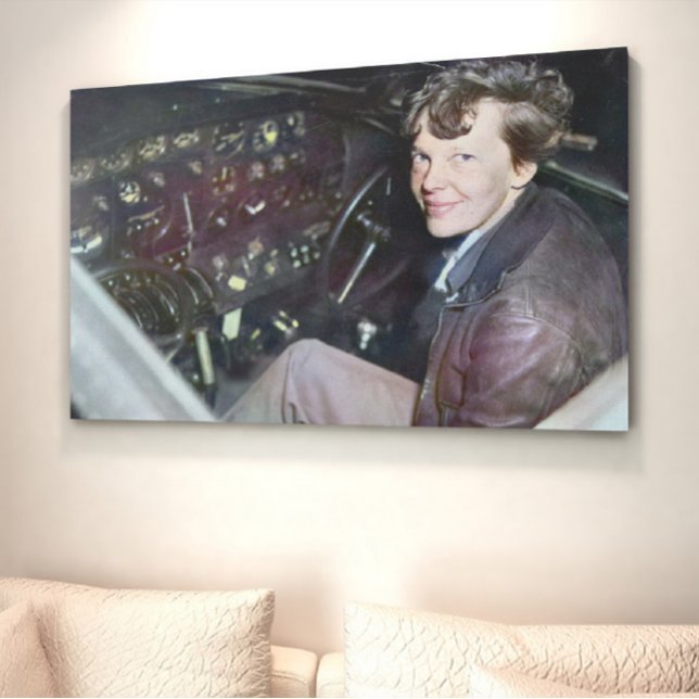 Poster Amelia Earhart Candid Avion Cockpit Photo 1937 (Créateur téléchargé)