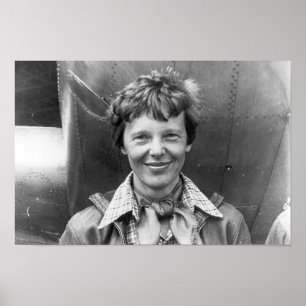 Poster Amelia Earhart Photographie et son Lockheed Electr