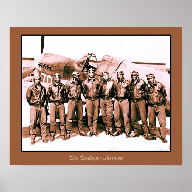 Poster (amélioré) Les Tuskegee Airmen (20 par 16 pouces) (Devant)